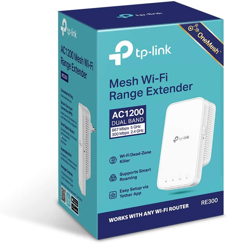 TP-Link RE300 AC1200 Repetidor de WiFi inteligente (Amplificador